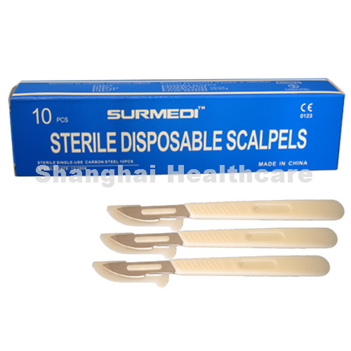 surgical blades with handle